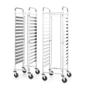 Количка за транспортиране на гастро контейнери KITCHEN LINE 15 x GN 1/1 с големи колела