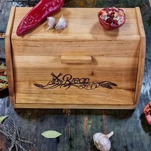 Дървена кутия за хляб 37 см