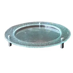 Кръгло плато за презентация с крачета 3D GLASSWARE Ф 40 см