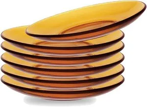 Чиния 6 бр Duralex Vermel Lys Amber Ф 19 см и Ф 23.5 см