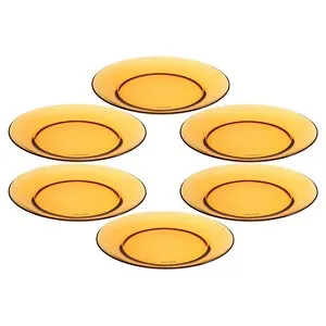 Чиния 6 бр Duralex Vermel Lys Amber Ф 19 см и Ф 23.5 см