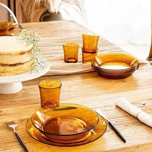 Дълбоко плато Duralex Vermel Lys Amber Ф 28 см