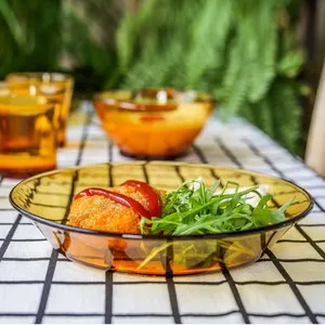 Овално плато Duralex Vermel Lys Amber 36 см