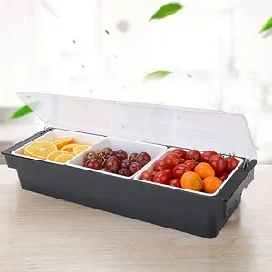 Бар органайзер за хранителни продукти с 3 контейнера