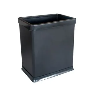 Хотелиерски кош с подвижен кант за закрепване на торба правоъгълен черен
