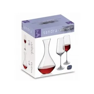 Комплект за вино декантер с два броя чаши CRYSTALEX SANDRA 1500 мл