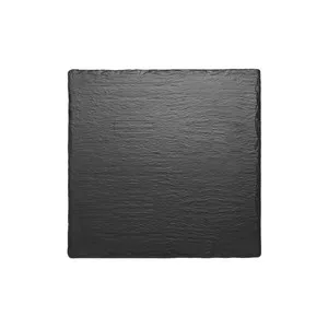 Квадратно плато за сервиране на блок маса BLACK SLATE EFFECT 25 см и 30 см