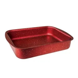 Тава правоъгълна с незалепващо покритие GRANITE червена 30 см и 35 см