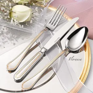 Комплект прибори за хранене 30 части Hisar Florence Gold