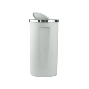 Кош за обществено ползване с люлеещ капак LENOX Бял 35 л