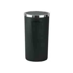 Кош за обществено ползване с люлеещ капак LENOX Черен 35 л