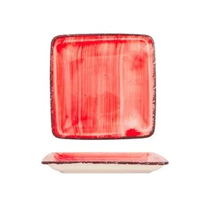 Чиния квадрат Gural Red 17 см 19 см 22 см и 25 см