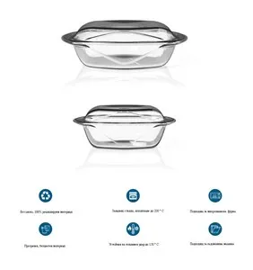 Правоъгълна тенджера VIDIVI 25 см и 32 см