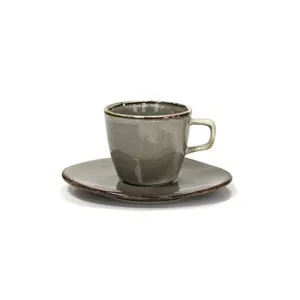 Чаша с чинийка за кафе Horecano Antique Gray 220 мл