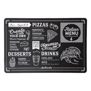 Подложка за сервиране CHALKBOARD PIZZA MENU 43.5 см 6 бр