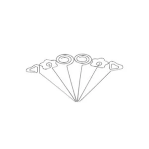 Метални шишчета за хапки SILVER 6 бр