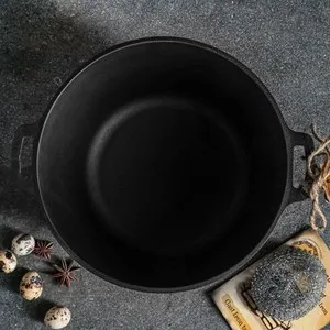 Чугунена тенджера със стъклен капак 5 л