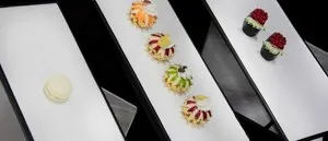 Правоъгълна чиния с матиран черен ръб Horecano Buffet 35 см и 40 см
