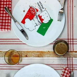 Чиния за пица с декор 6 бр Bormioli Rocco Grangusto Ф 33 см