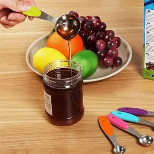 Мерителни лъжици с цветни дръжки 5 бр малки