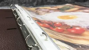 Корица за меню с клипс за джобове Кафява 31.5 см
