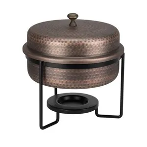 Бен мари кръг с релеф и медно покритие RUSTIC 5 л